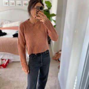 Crop knit sweater, S